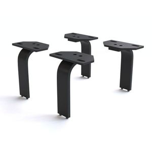 Kovová podnož ve tvaru "L" s práškovým nástřikem v černá barvě obraz