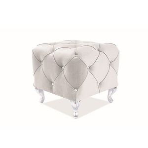 Taburet HESTIA VELVET K Světle šedá, Taburet HESTIA VELVET K Světle šedá obraz