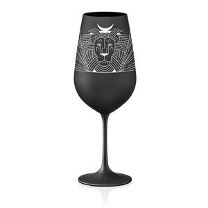 Crystalex sklenice Zvěrokruhy Lev černá 550 ml obraz