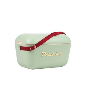 Polarbox Chladicí box Classic 12 l, světle zelená s červeným popruhem PLB12/XMAS obraz