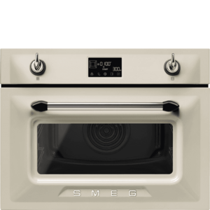 Smeg Kompaktní vestavná mikrovlnná trouba Victoria, SO4902M1, 45 cm, krémová SO4902M1P obraz