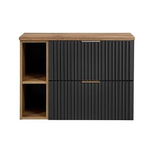 ArtCom Koupelnová skříňka s deskou ADEL Black D80/2 | 80 cm obraz