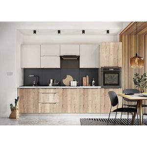 Artstolk Kuchyňská linka ZOYA bez desky | 300 cm dub halifax/šedá obraz