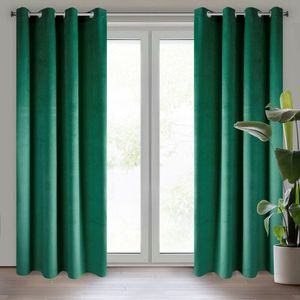 ArtFir Zatemňovací závěs MELÁNÍ K | tmavě zelená 140 x 250 cm obraz