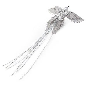 ArtFir Vánoční dekorace PTÁČEK 550B | stříbrná 23 x 6 x 43 cm obraz