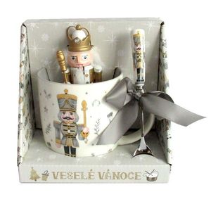 Vánoční dárkový set 3ks TORO hrnek, figurka, lžička obraz
