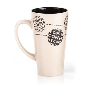 Hrníček kermický vysoký káva 450 ml krém 603887lb obraz