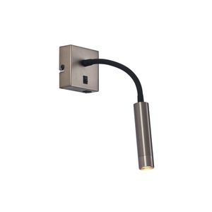 Moderní nástěnná lampa Gunmetal s portem USB-C - Gosna obraz