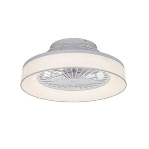 Stropní ventilátor bílý s hvězdným efektem 47 cm vč. LED stmívatelný s dálkovým ovládáním - Emily obraz