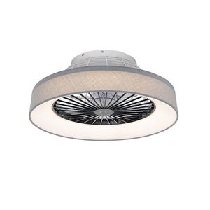 Stropní ventilátor šedý s hvězdným efektem 47 cm vč. LED stmívatelný s dálkovým ovládáním - Emily obraz