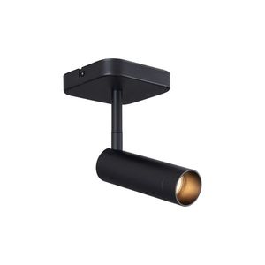 Moderní stropní bodové svítidlo černé kulaté GU10 35 mm otočné a naklápěcí - Kate obraz