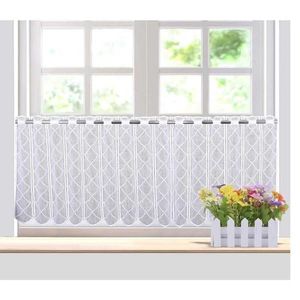 Záclona batist, Řetízky metráž, bílá 70 cm obraz