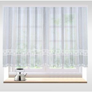 Záclona dreher, Delan metráž, bílá 145 cm obraz