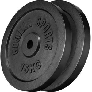 Gorilla Sports Sada zátěžových kotoučů, 2 x 15 kg obraz