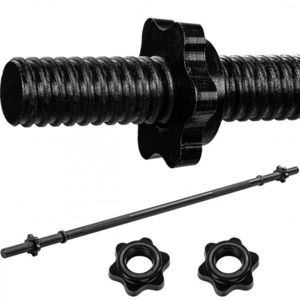 MOVIT® 120cm posilovací činka, černá, hvězdicový uzávěr obraz