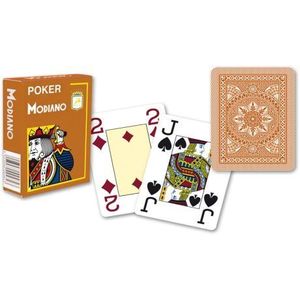 Modiano 2097 100% plastové karty 4 rohy - Hnědé obraz