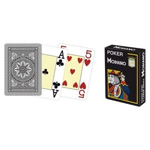 Modiano 41680 100% plastové karty 4 rohy - černé obraz