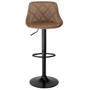 TZB Barová židle CYDRO BLACK s výškovým nastavením mokka hnědá obraz