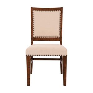 LivinHill Čalouněná jídelní židle Avola z masivu tmavě hnědá/béžová obraz