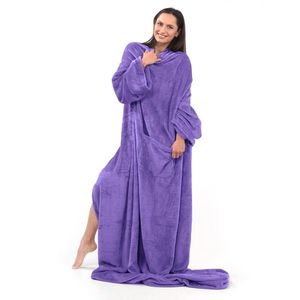 Deka s rukávy DecoKing Lazy šeříková, velikost 150x180 obraz