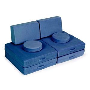 ECOTOYS Dětská modulární pohovka DIY 8 dílů modrá obraz