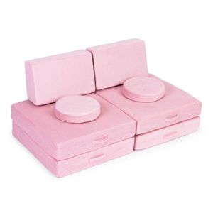 ECOTOYS Dětská modulární pohovka DIY 8 dílů růžová obraz