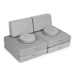 ECOTOYS Dětská modulární pohovka DIY 8 dílů šedá obraz