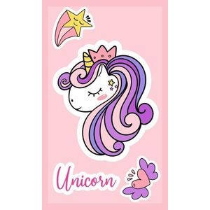 Faro Dětský bavlněný ručník KIDS Jednorožec 30x50 cm růžový obraz