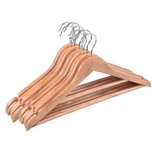 TZB Dřevěná ramínka RONDO 10 kusů - světle hnědá obraz