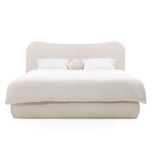 Hector Dvoulůžková čalouněná postel Derry 140x200 s úložným prostorem béžová obraz