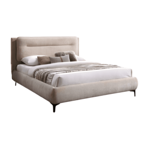 Signal Dvoulůžková čalouněná postel Nicosia 160x200 béžová obraz