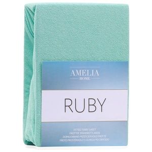 Froté prostěradlo s gumou AmeliaHome Ruby mátové, velikost 200-220x200+30 obraz