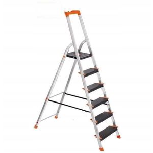 SONGMICS Hliníkový žebřík Xero 186 cm černý/stříbrný obraz