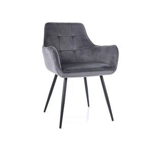 Signal Jídelní křeslo Lemon Velvet šedé obraz