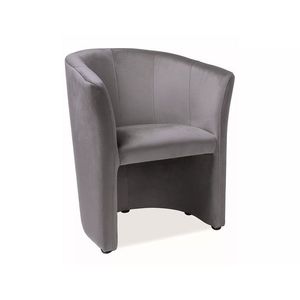 Signal Koktejlové křeslo AMENITIES Velvet šedé obraz