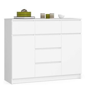 Ak furniture Komoda 120 cm K017 bílá obraz