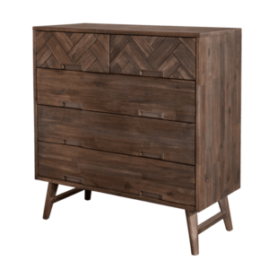 LivinHill Komoda Ashton 100 cm z masivu tmavě hnědá obraz