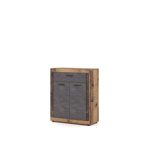 Vivaldi Komoda Luna 89, 9 cm dub Matera tmavý/šedá obraz