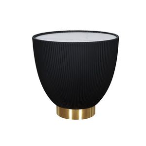 LivinHill Konferenční stolek Modig 47 cm eko kůže zlatý/černý obraz