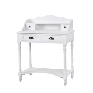 LivinHill Konzolový stolek Latina 80 cm z masivu bílý obraz