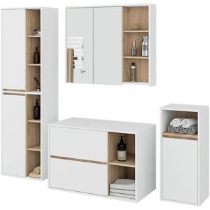 Ak furniture Koupelnová sestava VAMI II bílá/dub sonoma obraz