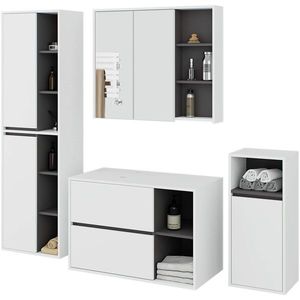 Ak furniture Koupelnová sestava VAMI II bílá/grafitově šedá obraz