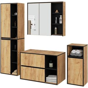 Ak furniture Koupelnová sestava VAMI II dub craft/černá obraz