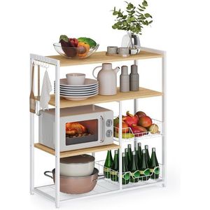SONGMICS Kuchyňský regál Vasagle Moar bílý obraz
