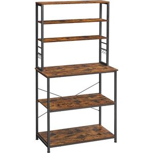 SONGMICS Kuchyňský regál Vasagle Vogues černý/hnědý obraz