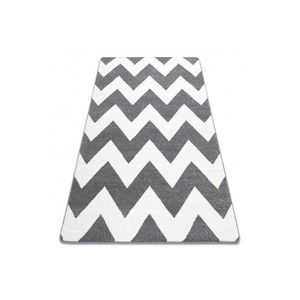 Dywany Lusczow Kusový koberec SKETCH CRAIG šedý / bílý - Cikcak, velikost 160x220 obraz