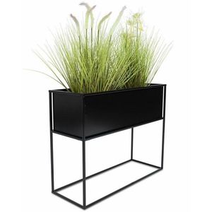 HowHomely Květináč na stojanu KAART 50 cm černý obraz