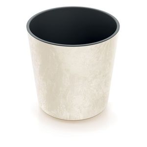 Prosperplast Květináč NURBI ROUNDED BETON EFFECT pískově žlutý, varianta 30 cm obraz