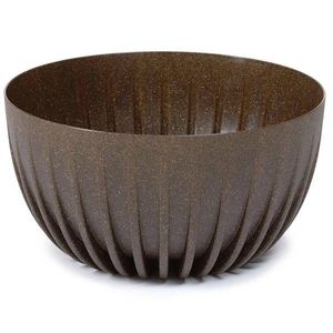 HowHomely Květináč STRIPPED ECO 30 cm kávově hnědý obraz