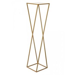 HowHomely Květinový stojan Edo 100 cm zlatý obraz